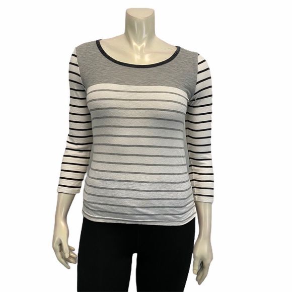 J. Crew Factory Tops - J. Crew Stripe Long Sleeve Top Blouse XS